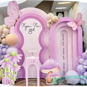 background trang trí sinh nhật chủ đề vườn hoa