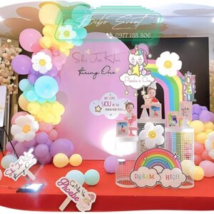 trang trí sinh nhật bé gái chủ đề pony