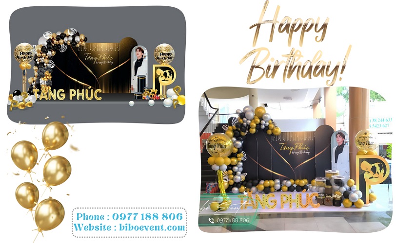 trang trí sinh nhật cho ca sĩ tăng phúc