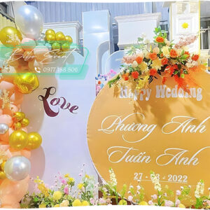 trang trí tiệc cưới theo tone màu