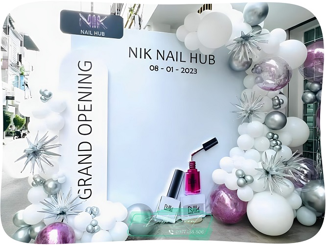 trang trí tiệc khai trương cửa hàng mỹ phẩm