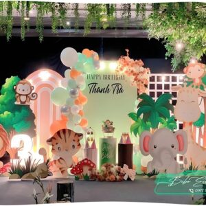 backdrop trang trí sinh nhật chủ đề tuổi bé