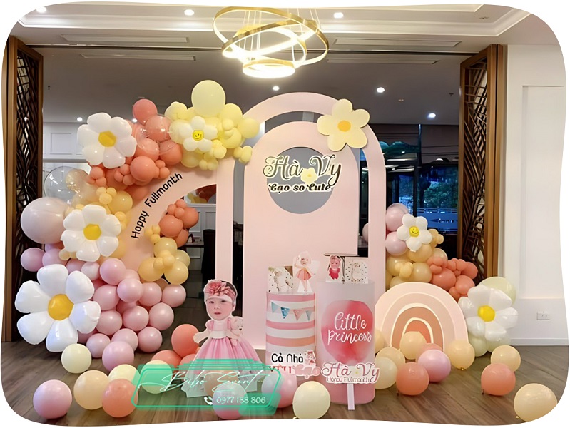decor sinh nhật bé gái