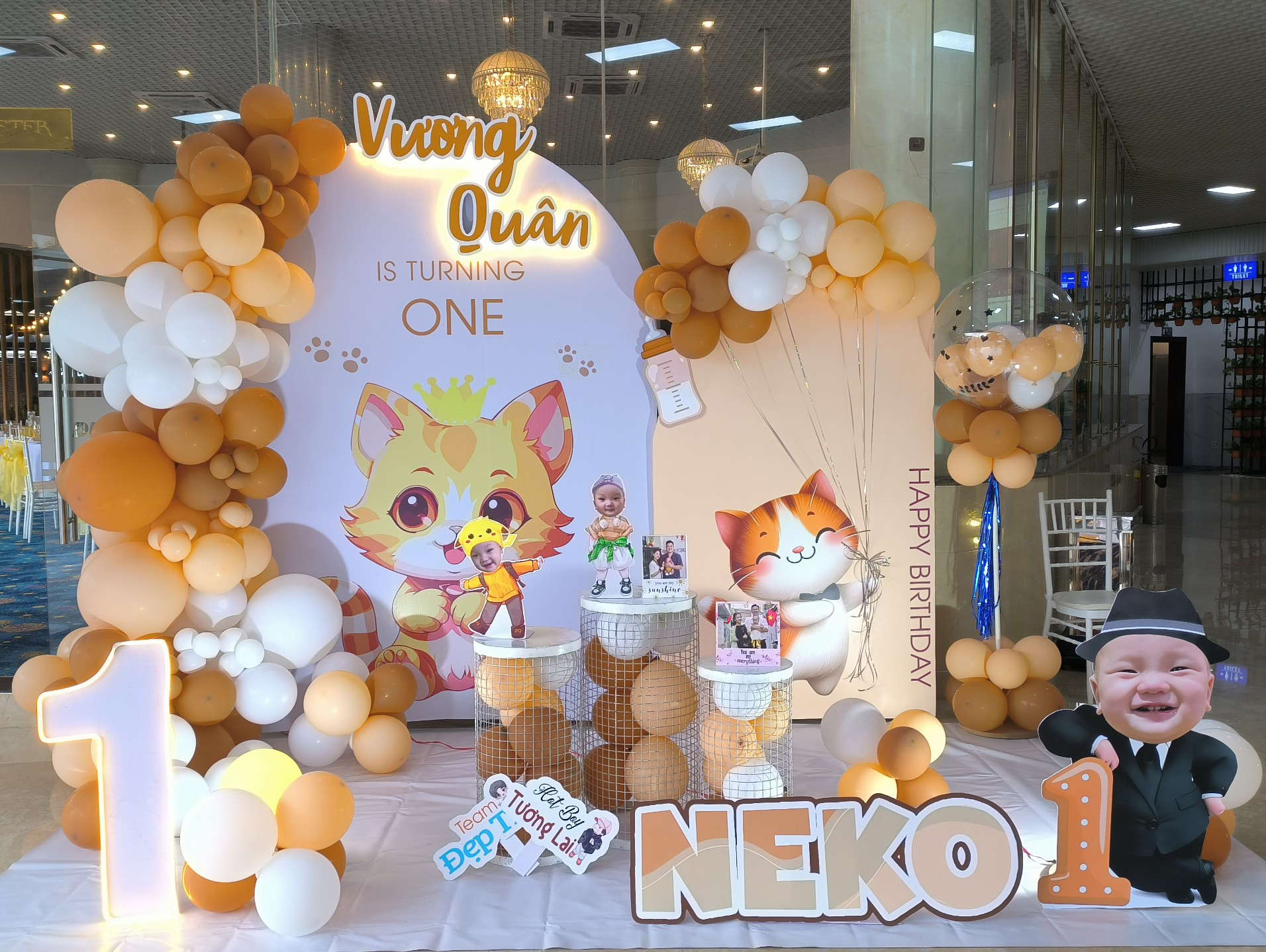 Mẫu trang trí sinh nhật cho bé Vương Quân