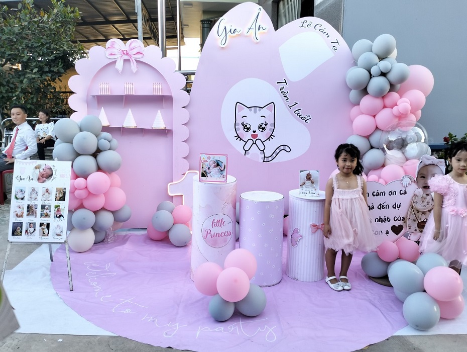 trang trí sinh nhật bé Gia ÂN