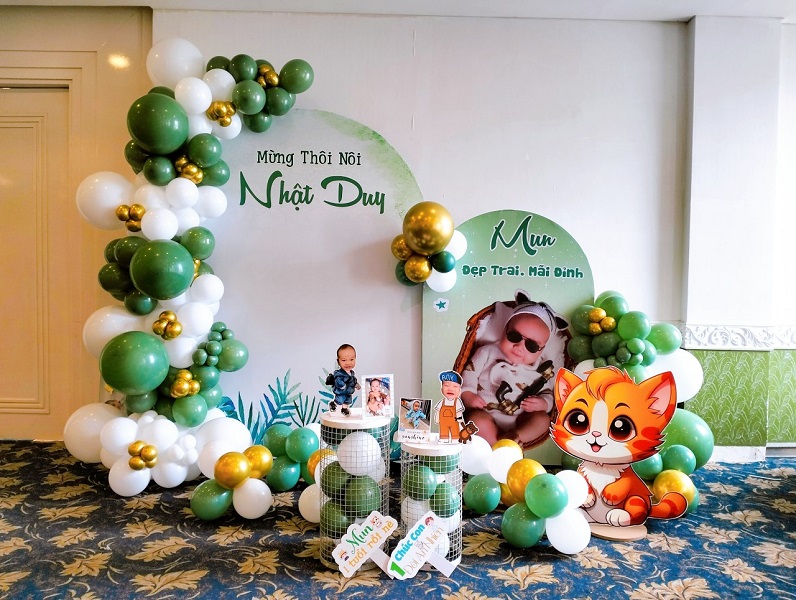 trang trí sinh nhật bé Nhật Duy
