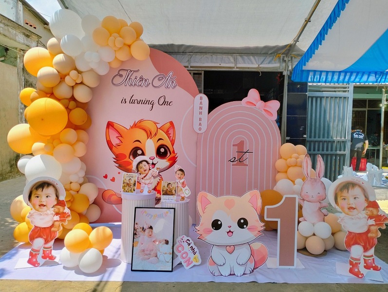 trang trí sinh nhật chủ đề tuổi bé