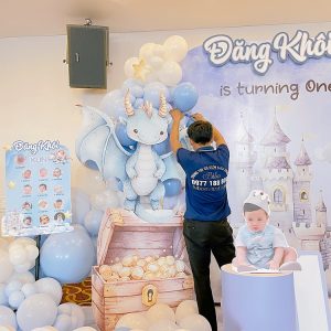Bibo Event trang trí mẫu thôi nôi cho bé Đăng Khoa