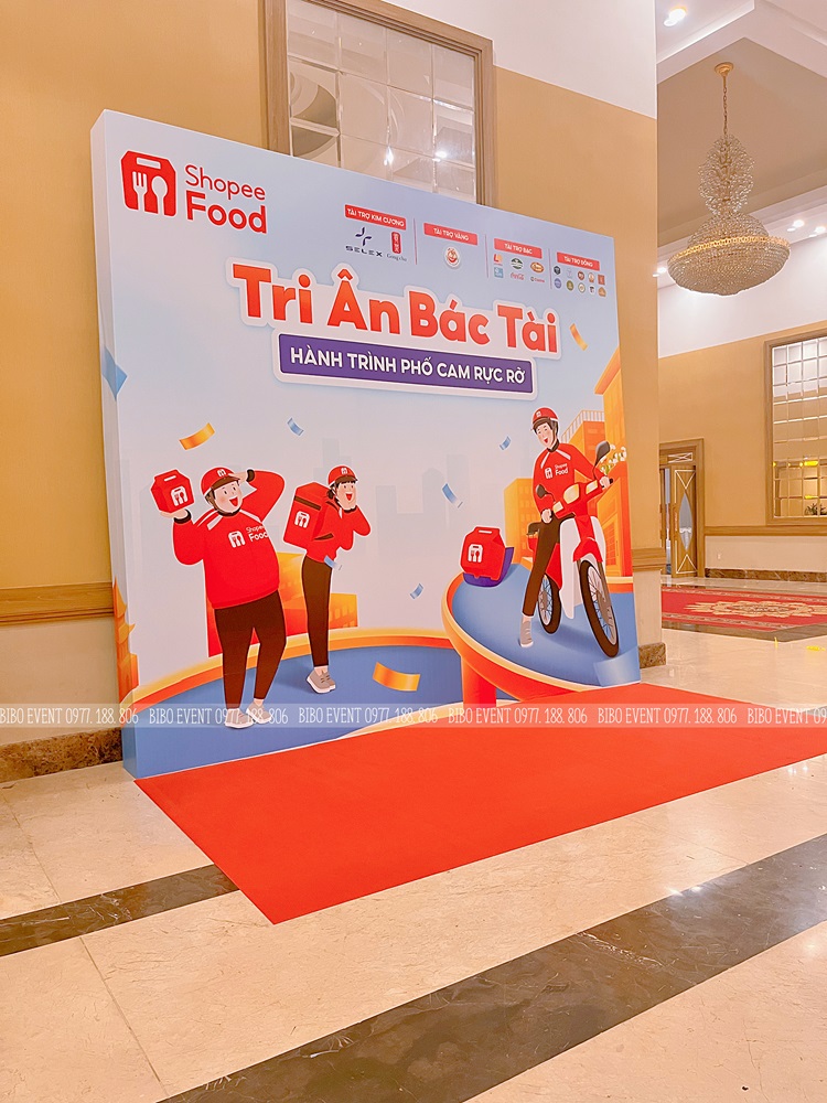 backdrop sự kiện shopee