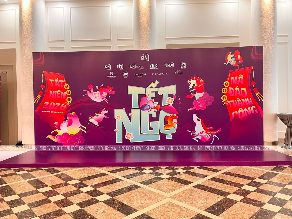 backdrop sự kiện year end party